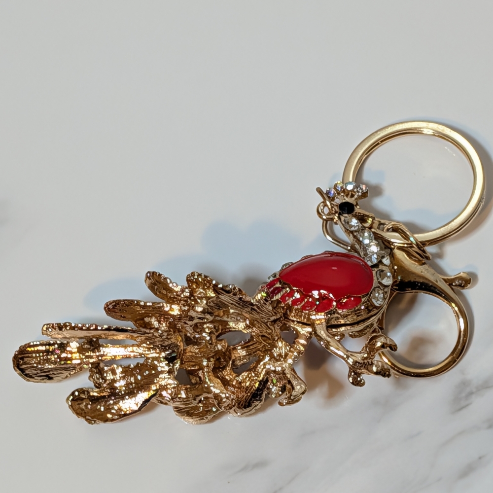Colorful Peacock Keychain - Picture 2 of 2